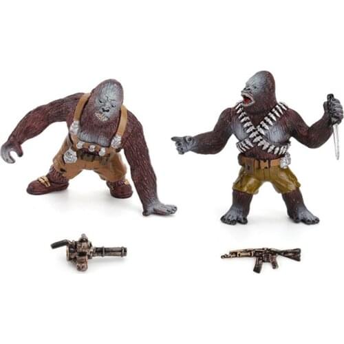 Gorilla Display Mold Creative Handmade PVC Realistic Plastic Animal Figurine Home Decor Tabletop Ornaments Toys