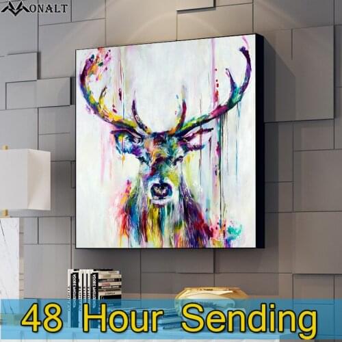 Canvas Print Oil Painting Hand Painted Living Room Ink Elk Zebra Hoom Decor Posters on the Wall Canvas Abstract Art Home Picture