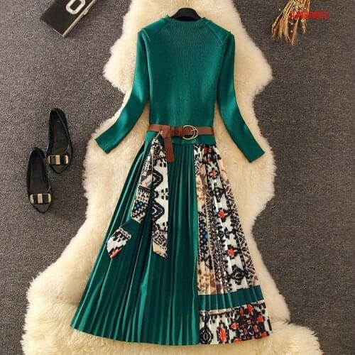 Good Quality 2020 New Outer Wear Trendy Skirt Autumn and Winter All-match Fairy Pleated Dress