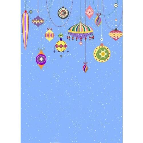 Painting Blue Photo Backdrops Computer Printed Backgrounds for Baby Shower Children Birthday Party Photophone Photography Props