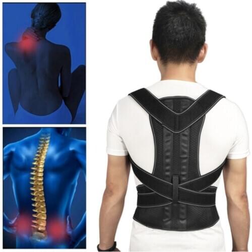 Posture Corrector Back Brace Shoulder Clavicle Support Trainer Adjustable Pain Relief Slouching Hunching Belt Straightener