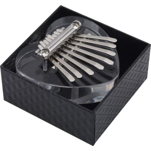 Creative Musical Instrument Beginner Portable Thumb Piano Crystal Transparent Kalimba Thumb Piano 8 Keys Mini Practical Tools