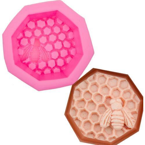M0591 Bee Honeycomb Craft Art Silicone Soap mold Craft Molds DIY candles moulds