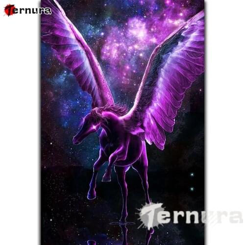 Dream Starry Sky Pegasus Diy Diamond Painting wing Unicorn Embroidery Cross Stitch full Square diamond rhinestone Decor mosaic