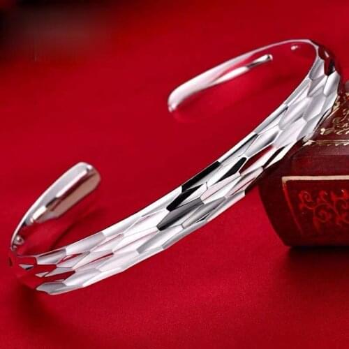 Fashion Elegant Shape Silver Color Bracelet Adjustable Opening Creative Bracelet Jewelry Charm Women Jewelry Lover Gift