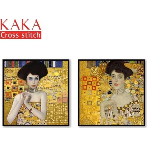 Cross stitch kits,Embroidery needlework sets with printed pattern,11CT-canvas for Home Decor Painting,Portrait Full NCKP059