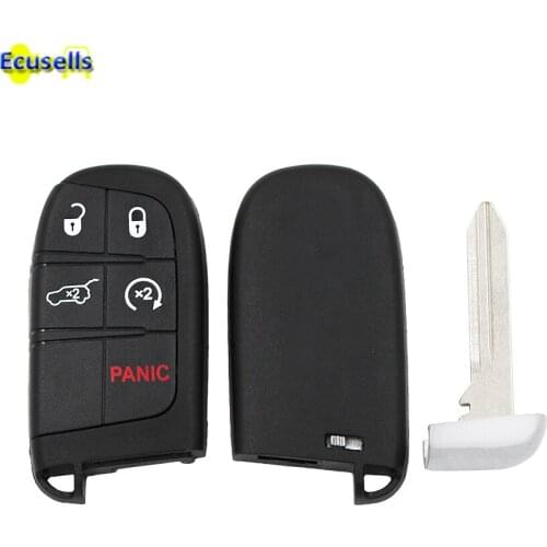 New Keyless 5 buttons Smart Remote Key Case for Dodge Journey Charger Dart Durango for chrysler 300 for Jeep 4+1 Buttons