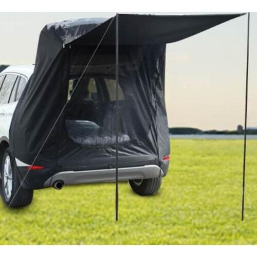Oxford Cloth Car Trunk Tent SUV Foldable Tailgate Shade Awning Tent MPVs Sun Shade Hatchback Canopy With Anti-bug Mesh Screen