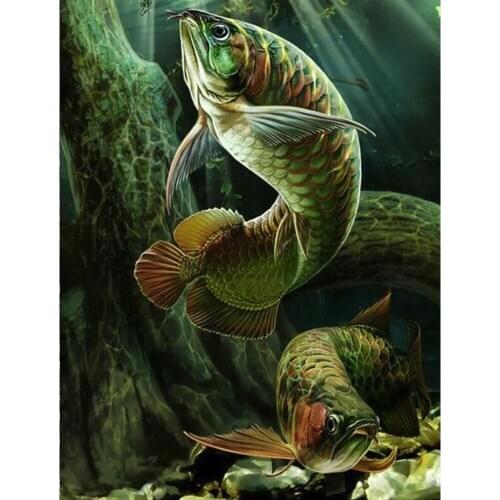 Full Square/Round Drill 5D Diamond Painting animal"Ornamental fish" 3D Diamond Embroidery Cross Stitch 5D Home Decor Gift FG1848