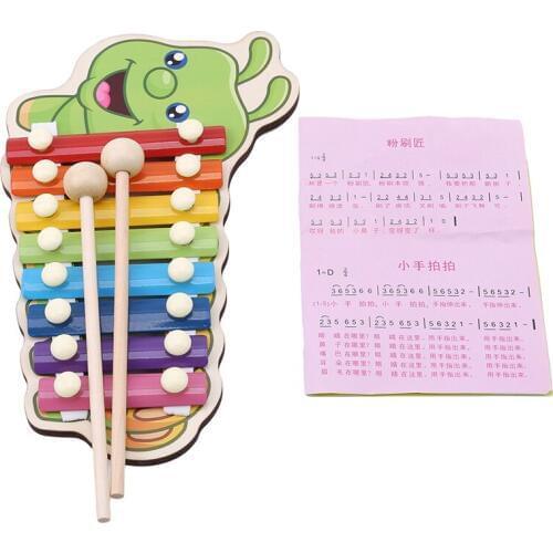 Rainbow Wooden Xylophone Music Instruments Children Toy Music Instrument Learning & Education Puzzle Toy For Kids