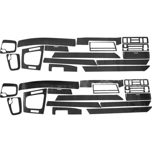 Carbon Fiber Style Black LHD Sticker Interior Decal Trim Fit for BMW 3-Series E46 2001-2004