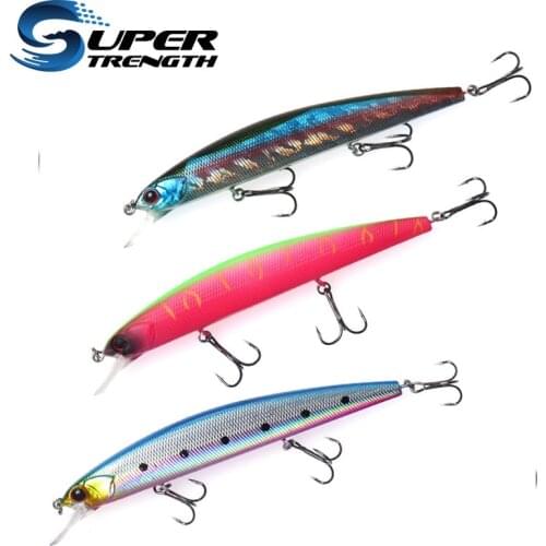 Super strength Minnow fishing lure Suspending 13cm 20g Hard lure sinking seabass for bass fishing lure