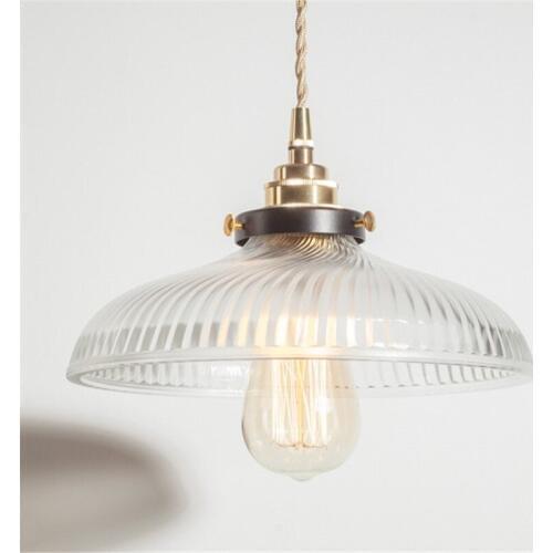 Edison Loft Style Industrial Vintage LED Pendant Light Fixtures Retro Copper Glass Single Hanging Lamp Deco Indoor Lighting