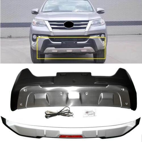 Exterior auto accessories 4x4 car parts front bumper cover trims body kits cover fit for fortuner 2015-17 suv front rear bumper