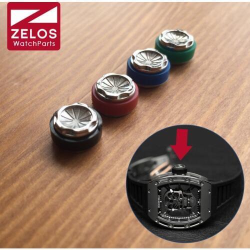10.5mm waterproof rubber RM watch crown For Richard mile Skull watch rm052 rm011 rm038 Rm035 replacement Aftermarket parts