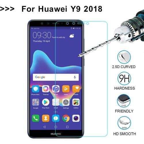 Smartphone 9H Tempered Glass for Huawei Y9 2018 5.93" GLASS Protective Film Screen Protector cover