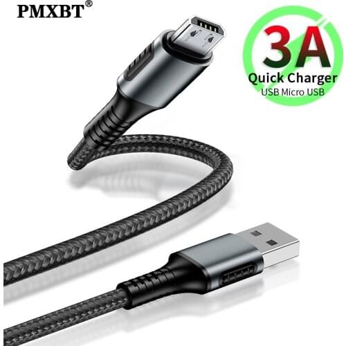 3A Micro USB Charger Data Cable For Huawei Honor 7A Pro 7C 8C 8X Y7 Xiaomi Redmi Note Android Micro USB Cord Cable Fast Charging