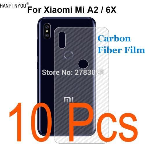 10 Pcs/Lot For Xiaomi Mi A2 / Mi 6X 5.99" Durable 3D Anti-fingerprint Transparent Carbon Fiber Back Film Screen Protector