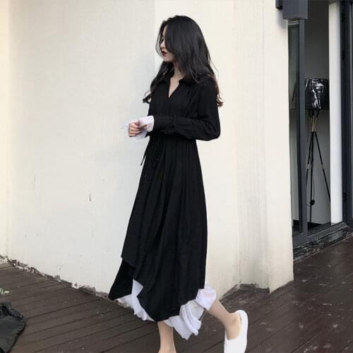 Autumn New Female Dress Polo Dress Woman Dresses Vestido De Mujer Femme Robe