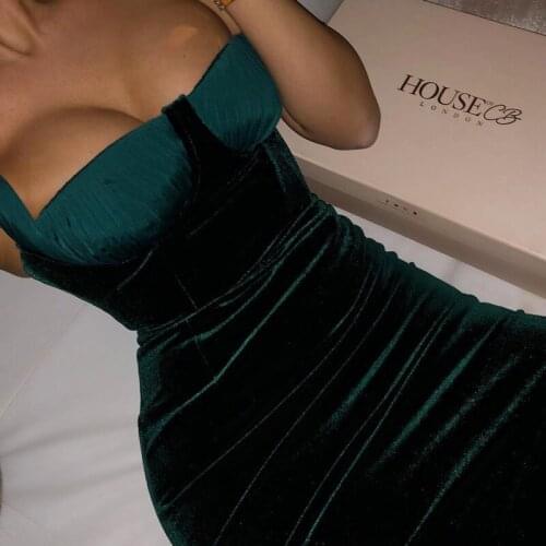 2021 Women Evening Party Dress One Shoulder Velvet Sexy Dresses Package Hip Dress New Korean Strap Hip Skirt