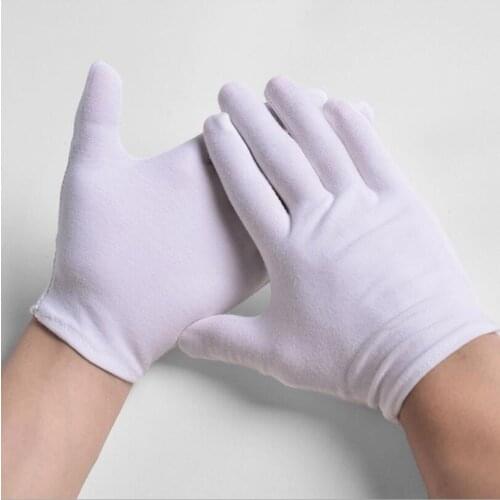 1pair white labor insurance thick cotton work cotton cloth thin medium and thick etiquette wenwan quality inspection gloves