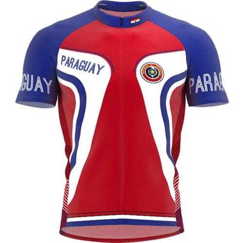 2021 PARAGUAY More Style Men classic cycling team short sleeved bike Road Mountain Clothing Maillot ciclismo outdoor bike jersey