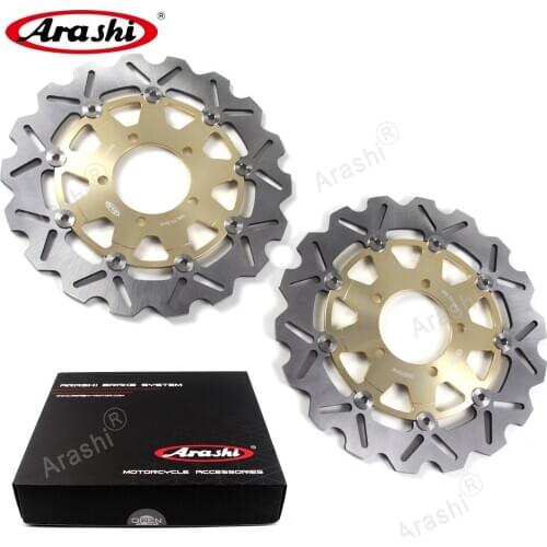 Arashi 1Pair For KAWASAKI VERSYS 1000 2012 2013 2014 CNC Floating Front Brake Disc Rotors Disc Disks ZX6R ZX6RR Z750 ER6N ER6F