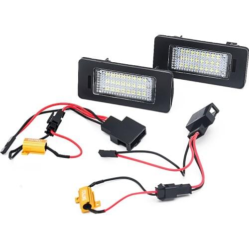 2PCS Canbus Error Free LED License Plate Light for Audi A1 A3 / A4 S4 B8/ A5 S5 8T / A6 C7/4G / Q3 8U / Q5 8R / TT 8J