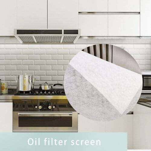 2Pcs Home Range Hood Filter Mesh Kitchen Oil Filter Paper Transparent Oil-Absorbing Paper Stickers Kitchen Supplies