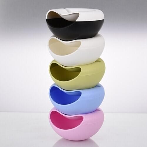 Bowl Double Layer Dry Fruit Containers Snacks Seeds Storage Box Garbage Holder Plate Dish Organizer With Phone Holder