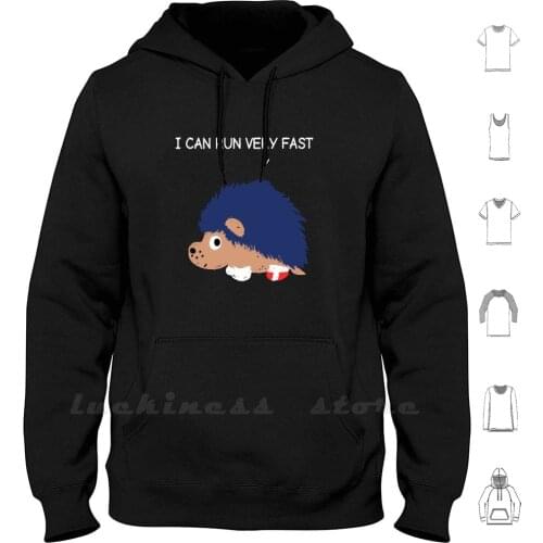 Blue Hedgehog Hoodies Long Sleeve Hedgehog Funny Gaming Game Adorable Cute Cartoon Pop Culture The