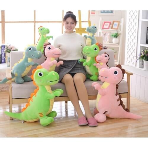 Dropshipping 40/50CM Giant Cute Stuffed Down Cotton Dinosaur Plush Toys Cartoon Tyrannosaurus Rex Dolls for Children Kids Gifts