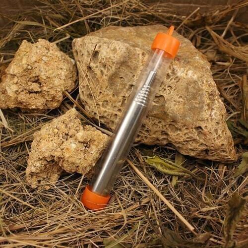 Stainless Steel Pocket Bellows Collapsible Air Blasting Campfire Fire Tool for Camping Blow Fire Tube Retractable Blowpipe