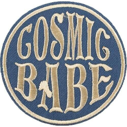 Cosmic Babe (Size:7.6x7.6cm) Baby Embroidered Diy Stripe Badge Clothes Apparel Garment Iron on Patch Accessories Round Sticker