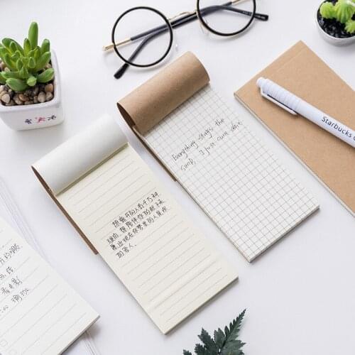 Small Kraft Paper Notebook Memo Pad Stationery Mini Notepad for Taking Notes, Top Bound, Durable & Flexible (50 Sheet/Pads)
