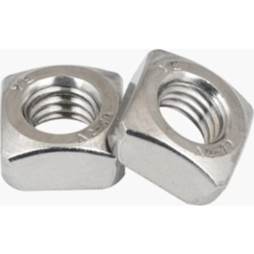 5-50pcs DIN557 M3 M4 M5 M6 M8 m10 A2 Stainless Steel Metric Square Nuts