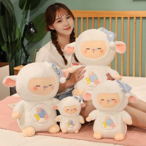 Lovely Lamb Sheep Plush Toys Stuffed Animals Doll Pillow Cushion Baby Kids Children Boys Girls Adults Birthday Gifts Room Decor