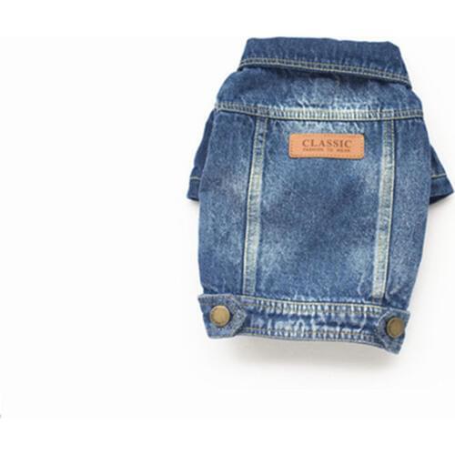 Pet Dog Fashion Jacket Spring&Auturmn Clothes for Pet Dogs Jeans Made Solid Dog clothes DC707