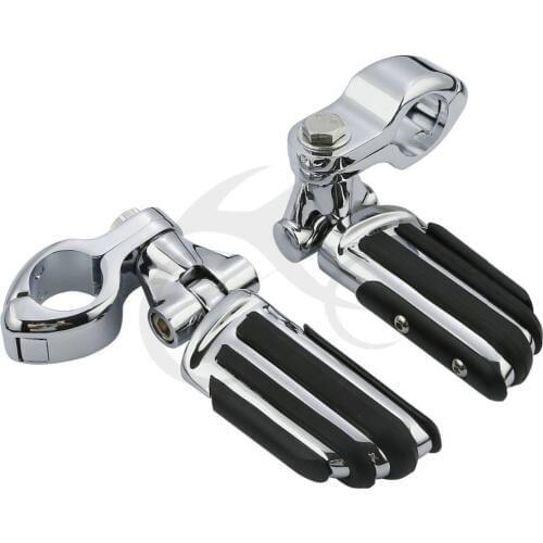 Motorcycle 32mm 1 1/4" Pilot Male Footpeg Clamps Mounting Kits For Harley Honda Kawasaki