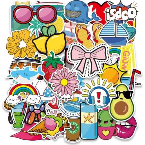 Vsco Girl Stickers Pack Cool Graffiti Cute Anime Toy for Children On Laptop Car Bicycle Guitar Helmet Skateboard Sticker Decals