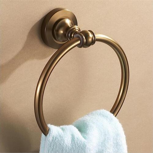 Space Aluminium Wall-Mounted Round Antique Color Towel Ring New Bathroom Towel Holder Towel Rack for Bathroom Accessories