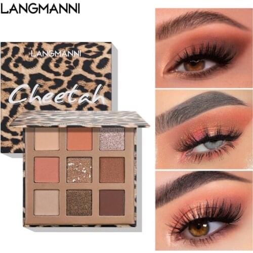 9 Colors Matte Eyeshadow Palette Comestic Long Lasting Waterproof Silky Shimmer Glitter Eye Shadow Eye Makeup TSLM1