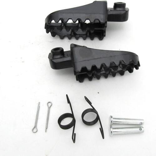 Aluminium Footrest Foot Pegs for Yamaha PW50 PW80 TW200 50 70 90 110 125cc Taotao Dirt Bike Motorcycle, Black Color