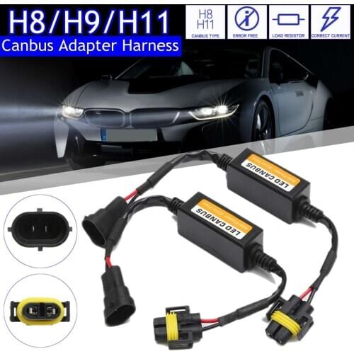 H11 LED Headlight Decoder Error Free Anti Flicker Resistor Canceller 2PCS 9004 9007 LED 7440 T20 Free Anti Hyper Flash