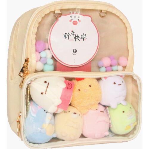 Ita Bag Backpack Clear Transparent Women Diy Bag Ladies Transparent Backpack Teenage Girls Lovely Lolita bag Itabag 7 colors