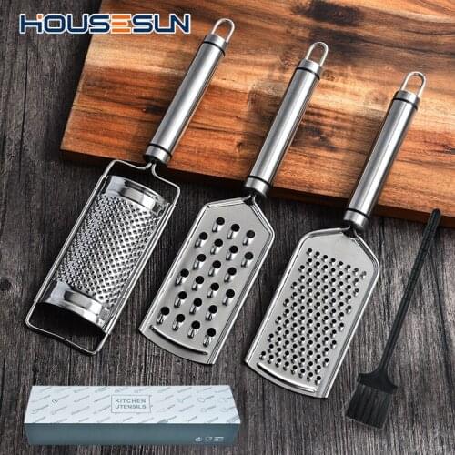Stainless steel grater manual cheese grater lemon grater multi-function vegetable and fruit planer household kitchen accessories