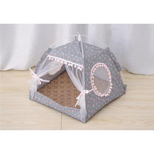Pet Products Cat Bed The General Teepee Closed Cozy Hammock With Floors Cat Tent Pet Small Dog House Accessories Products