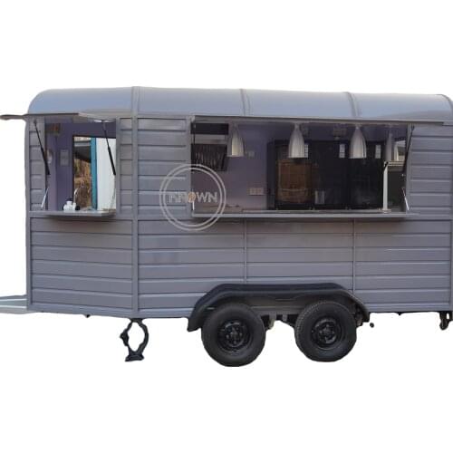 Retro Mobile Food Trailer CE Approved Ice Cream Vending Trucks Fast Coffee Catering Cart for Sale Europe