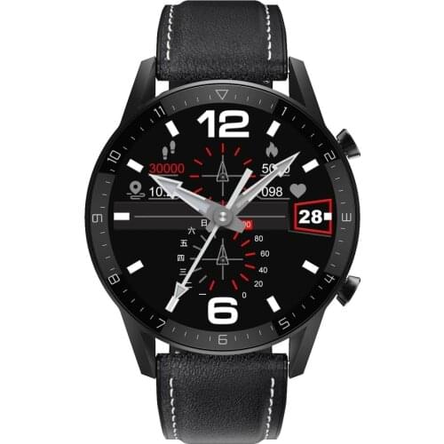 Dıjıkıng _ Zeus _ Smart Clock _ Talk _ Music _ Heartbeat _ Blood Pressure (Siyah_deri_kayış)