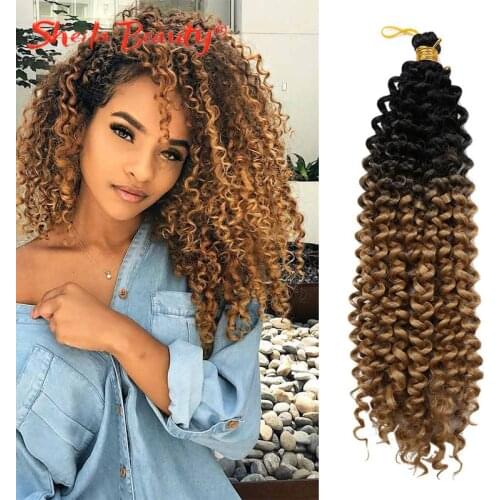 Water Wave Braids Synthetic Crochet Hair Braiding Hair Extensions For Women Bohemian Curl Blonde Ombre Crochet Hair Bulk Braids